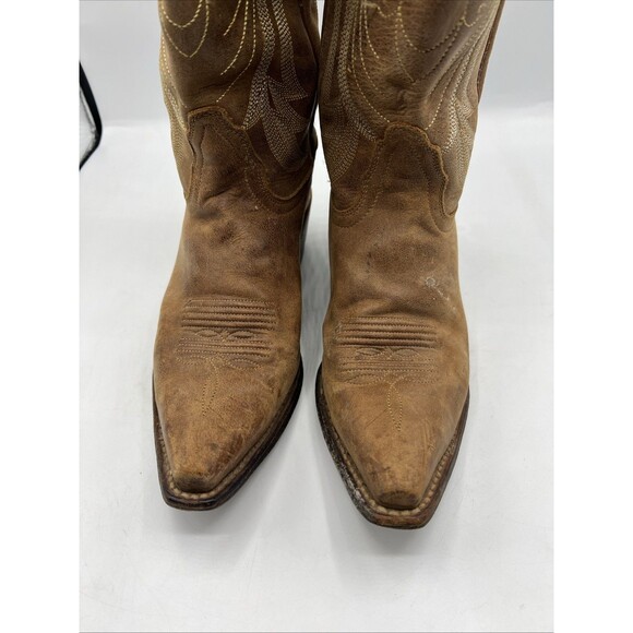 Nocona Ladies Western Boot Tan Westlin Calf Foot And Narrow Snip Toe Size 7 - Picture 8 of 13